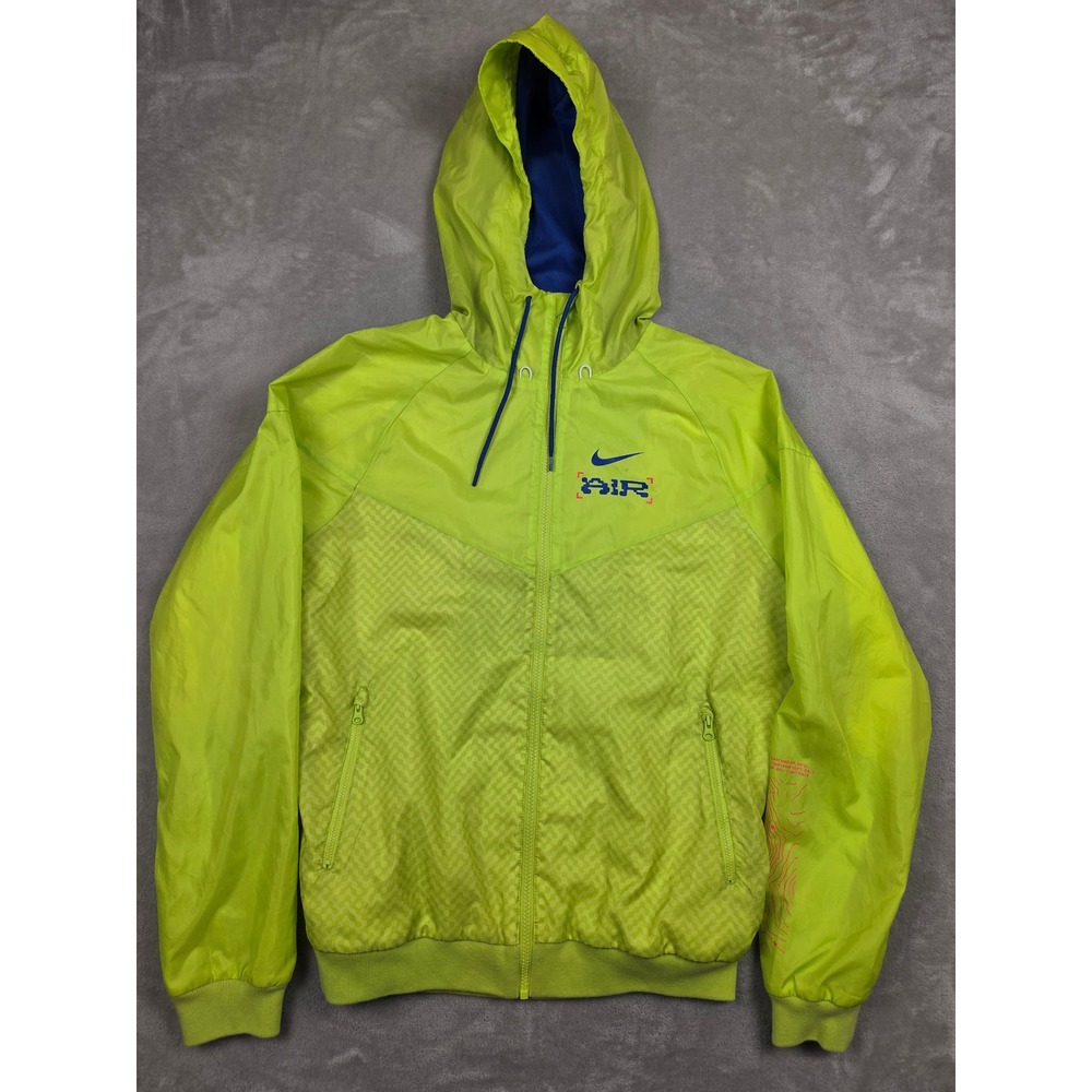 Nike Catching Air Windrunner Jacket Mens M Volt Green Flight Pack Hooded CW4708